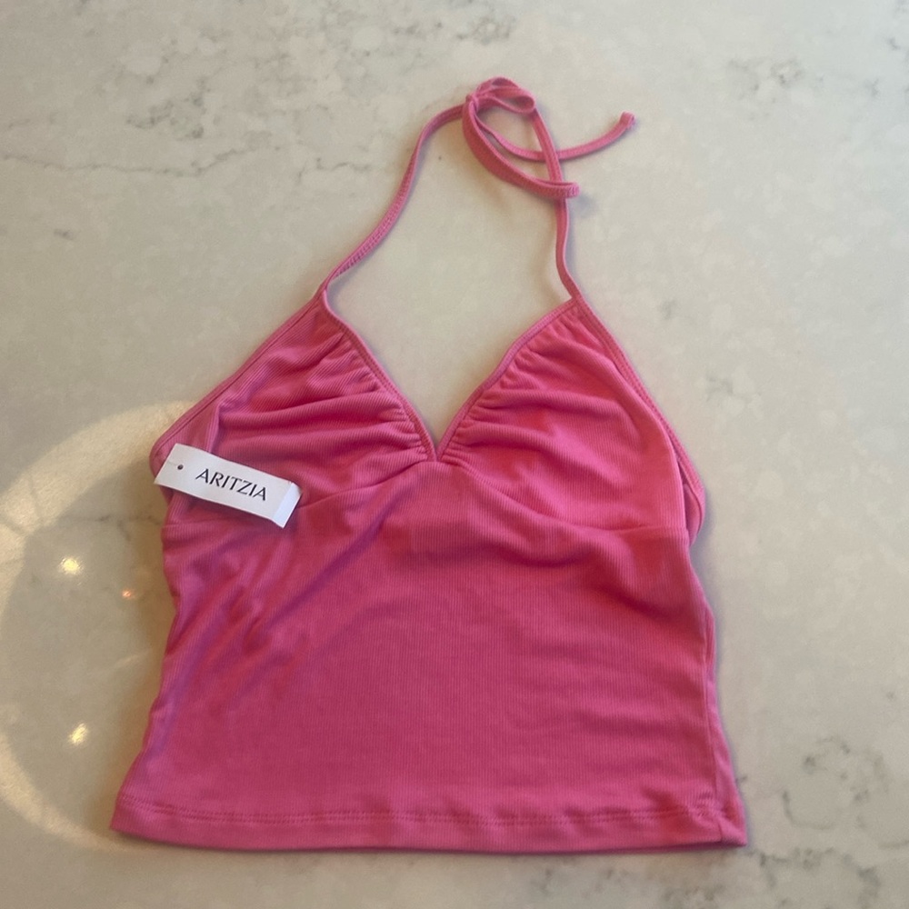 New with tags bright pink tank top from Aritzia, size Small.
